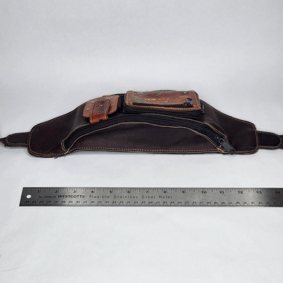 Vintage Handcrafted Leather Dominican Republic Fanny Pack Bum Bag - Picture 6 of 6